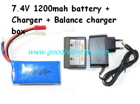 Wltoys V656 V666 SPACE TREK quadcopter parts 7.4V 1200mah battery + Charger + Balance charger box